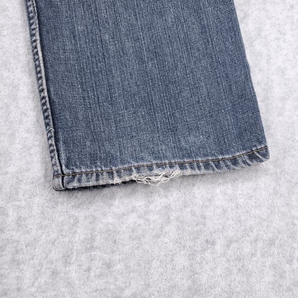 Levis 505 Jeans Mens 36x34 Med Wash Faded Straight Classic Cowboy Western Rodeo - Picture 3 of 15